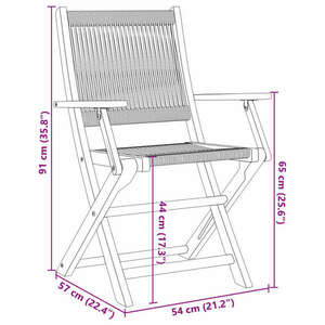 vidaXL 6 db szürke tömör akácfa összecsukható kerti szék kép