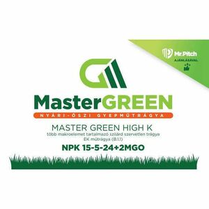 Master Green High K gyeptrágya 20kg (15-05-24+2MgO+S+Fe+Zn) 2-3 hónap kép