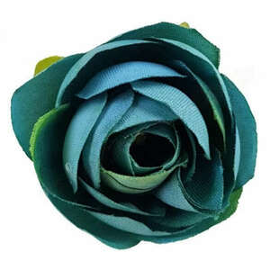 Dekor virágfej, antik kék, 3 cm kép