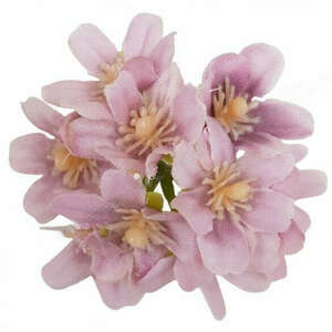 Dekor virágfej, pasztell lila, kb. 6 cm kép