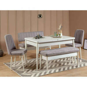 Vina fehér-hiányzi asztal és szék szett (5 darab) kép