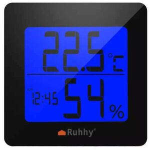 Többfunkciós hőmérő/higrométer LCD kijelzővel Ruhhy 19161 kép