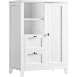 VASAGLE tárolószekrény, fürdőszobai szekrény 30x55x80 cm, fehér kép