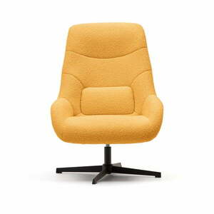 Mustársárga buklé fotel Celida – Kave Home kép