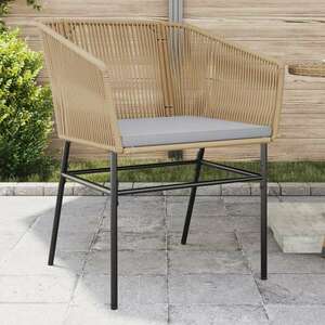 vidaXL 2 db barna polyrattan kerti szék párnákkal kép