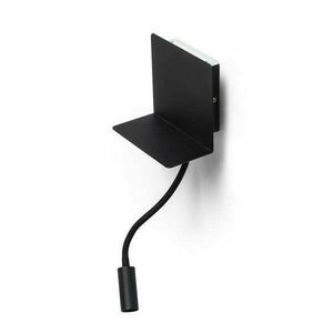 ROSTAM fali lámpa USB-vel fekete 230V LED 2x3W 3000K kép
