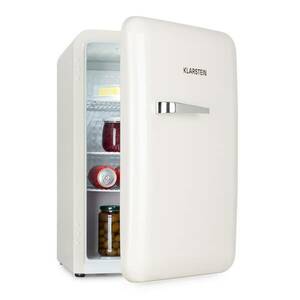 Klarstein Audrey Retro, hűtőszekrény, 70 liter, 3 polc, 2 rekesz az ajtóban, belső világítás kép
