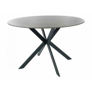Asztal Detroit 256, Szürke márvány, Fekete, 76cm, Kerámia, Fém kép