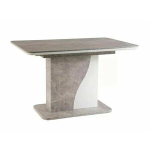 Asztal Detroit 320, Fehér, Beton, 76x80x120cm, Hosszabbíthatóság, Laminált forgácslap kép