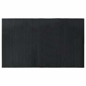 vidaXL négyszögletű fekete bambusz szőnyeg 60 x 100 cm kép