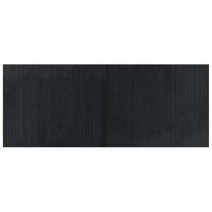 vidaXL négyszögletű fekete bambusz szőnyeg 80 x 200 cm kép