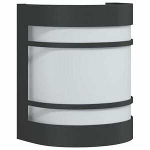 vidaXL fekete rozsdamentes acél kültéri fali lámpa kép