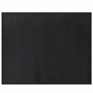 vidaXL négyszögletű fekete bambusz szőnyeg 80 x 100 cm kép