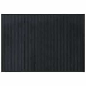 vidaXL négyszögletű fekete bambusz szőnyeg 70 x 100 cm kép