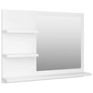 vidaXL fehér szerelt fa fürdőszobai tükör 60 x 10, 5 x 45 cm kép