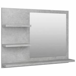 vidaXL betonszürke szerelt fa fürdőszobai tükör 60 x 10, 5 x 45 cm kép