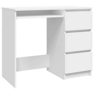 vidaXL fehér szerelt fa íróasztal 90 x 45 x 76 cm kép