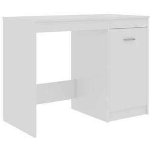 vidaXL magasfényű fehér szerelt fa íróasztal 100 x 50 x 76 cm kép
