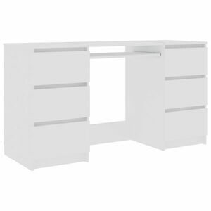 vidaXL fehér szerelt fa íróasztal 140 x 50 x 77 cm kép