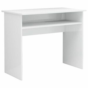 vidaXL magasfényű fehér szerelt fa íróasztal 90 x 50 x 74 cm kép