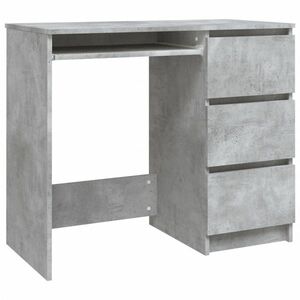vidaXL betonszürke szerelt fa íróasztal 90 x 45 x 76 cm kép