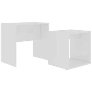 vidaXL fehér szerelt fa dohányzóasztal szett 48 x 30 x 45 cm kép