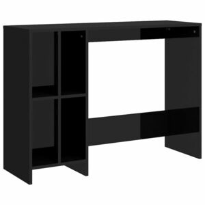 vidaXL magasfényű fekete szerelt fa laptopasztal 102, 5 x 35 x 75 cm kép