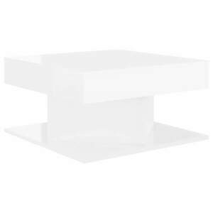 vidaXL magasfényű fehér szerelt fa dohányzóasztal 57 x 57 x 30 cm kép