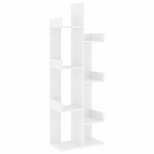 vidaXL fehér szerelt fa könyvszekrény 48 x 25, 5 x 140 cm kép
