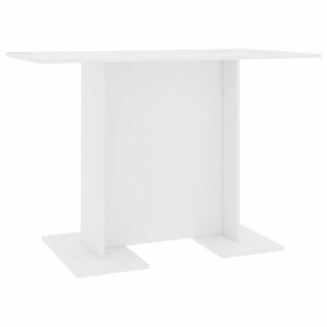 vidaXL fehér szerelt fa étkezőasztal 110 x 60 x 75 cm kép