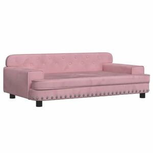 vidaXL rózsaszín bársony gyerek kanapé 90 x 53 x 30 cm kép