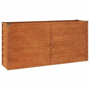 vidaXL rozsda színű corten acél kerti magaságyás 160 x 40 x 77 cm kép