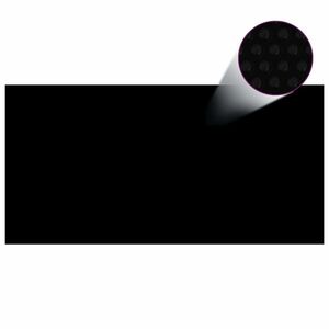 vidaXL fekete polietilén medence takaró 732 x 366 cm kép