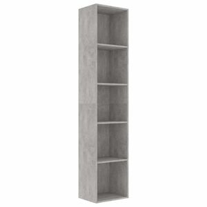 vidaXL betonszürke szerelt fa könyvszekrény 40 x 30 x 189 cm kép