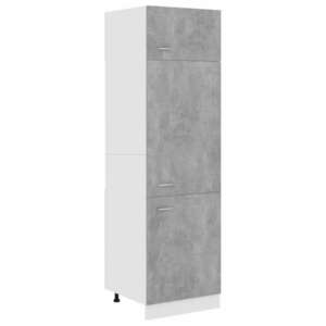 vidaXL betonszürke szerelt fa szekrény hűtőhöz 60 x 57 x 207 cm kép