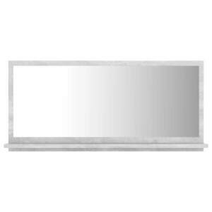 vidaXL betonszürke szerelt fa fürdőszobai tükör 80 x 10, 5 x 37 cm kép