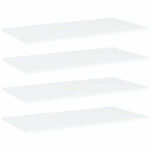 vidaXL 4 db fehér szerelt fa könyvespolc lap 80 x 40 x 1, 5 cm kép