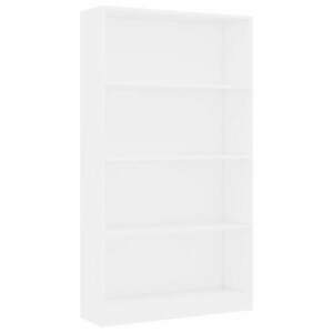 vidaXL 4-szintes fehér szerelt fa könyvszekrény 80 x 24 x 142 cm kép