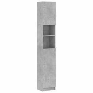 vidaXL betonszürke szerelt fa fürdőszobaszekrény 32 x 25, 5 x 190 cm kép