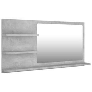 vidaXL betonszürke szerelt fa fürdőszobai tükör 90 x 10, 5 x 45 cm kép