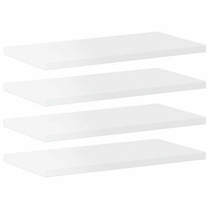 vidaXL 4 db magasfényű fehér szerelt fa könyvespolc 40 x 20 x 1, 5 cm kép