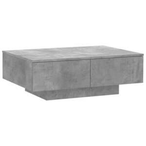vidaXL betonszürke szerelt fa dohányzóasztal 90 x 60 x 31 cm kép