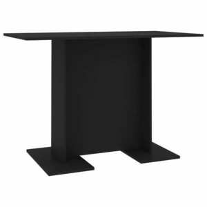 vidaXL fekete szerelt fa étkezőasztal 110 x 60 x 75 cm kép