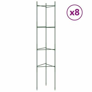 vidaXL 8 db acél és polipropilén paradicsomketrec 154 cm kép