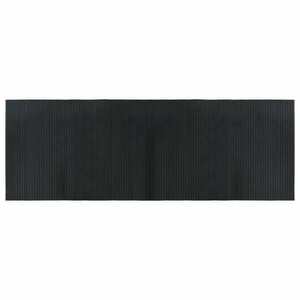 vidaXL négyszögletű fekete bambusz szőnyeg 70 x 200 cm kép