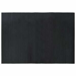 vidaXL négyszögletű fekete bambusz szőnyeg 70 x 100 cm kép