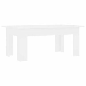 vidaXL fehér szerelt fa dohányzóasztal 100 x 60 x 42 cm kép