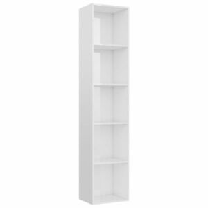 vidaXL magasfényű fehér szerelt fa könyvszekrény 40 x 30 x 189 cm kép