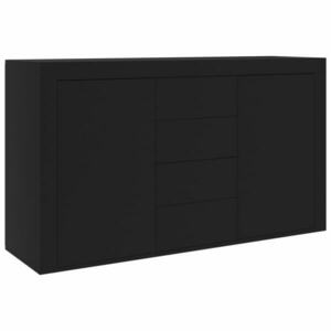 vidaXL fekete szerelt fa tálalószekrény 120 x 36 x 69 cm kép