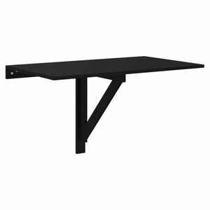 vidaXL fekete szerelt fa összecsukható fali asztal 100x60x56 cm kép